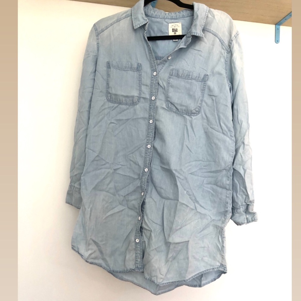 Denim/Chambray Oversized Button Down